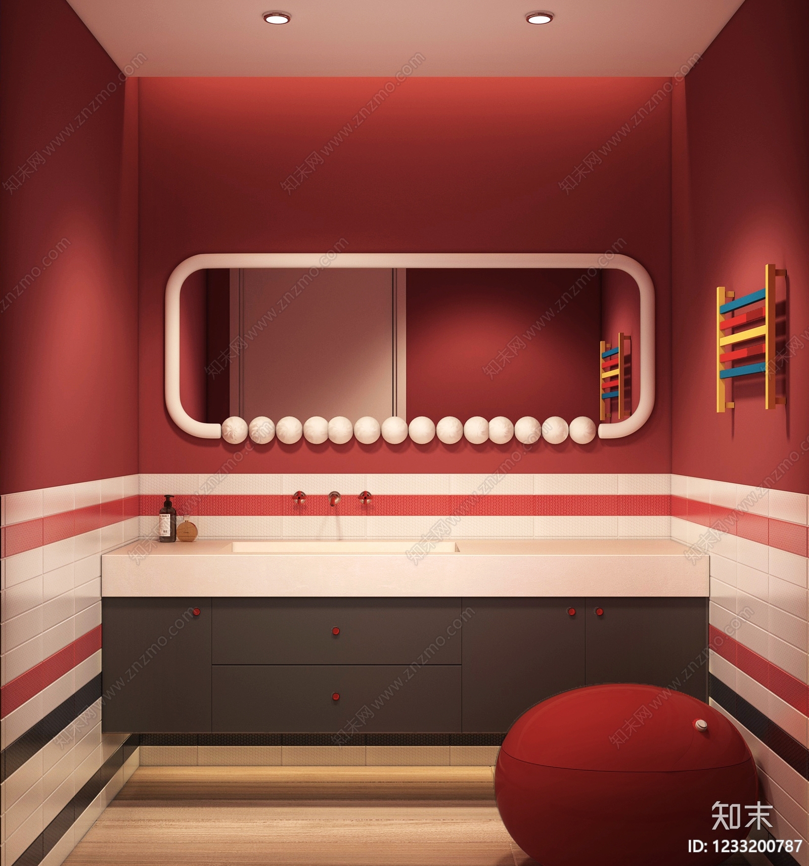 孟菲斯卫生间3D模型下载【ID:1233200787】