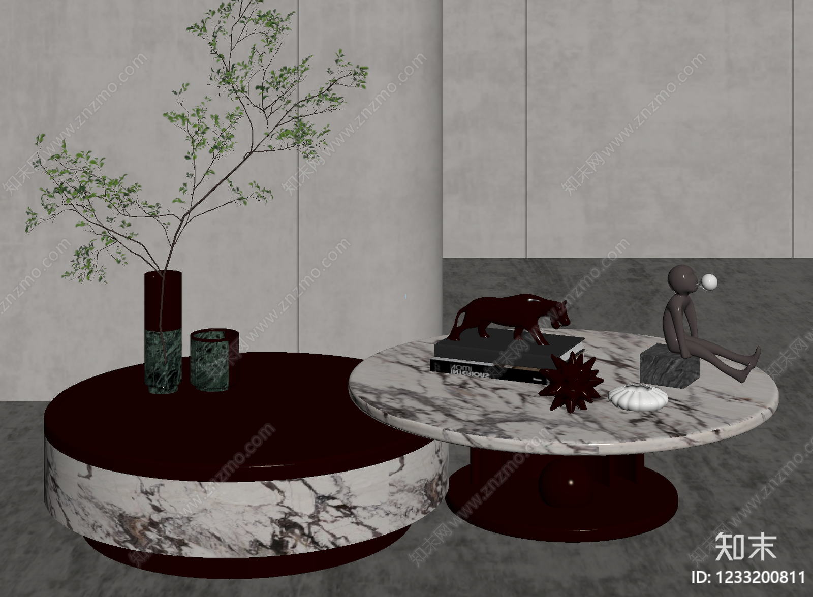 轻奢茶几3D模型下载【ID:1233200811】