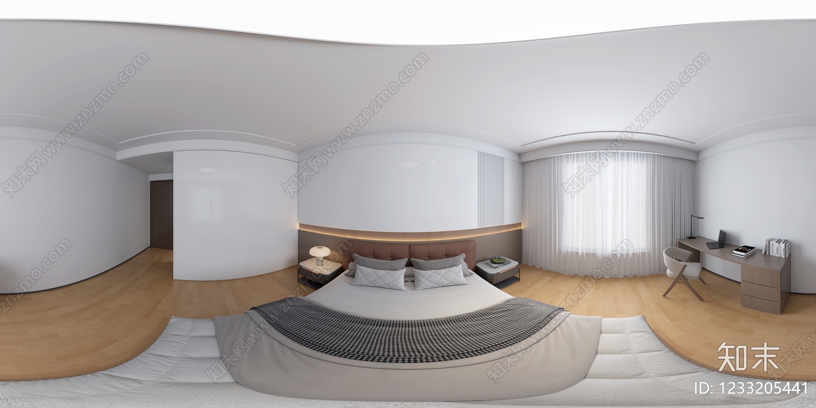 现代简约主卧3D模型下载【ID:1233205441】