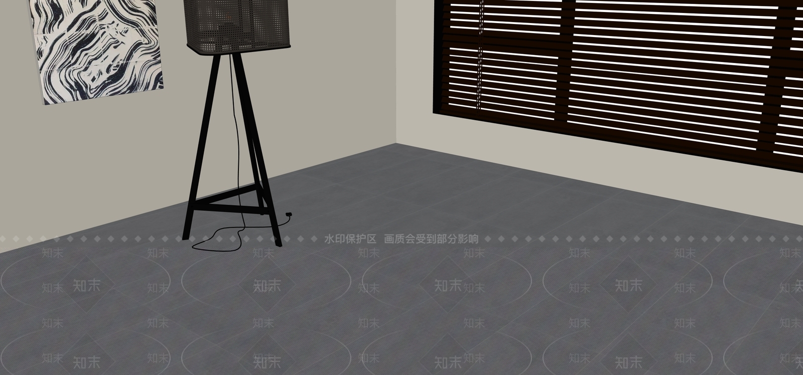 现代简约地板SU模型下载【ID:1233225480】