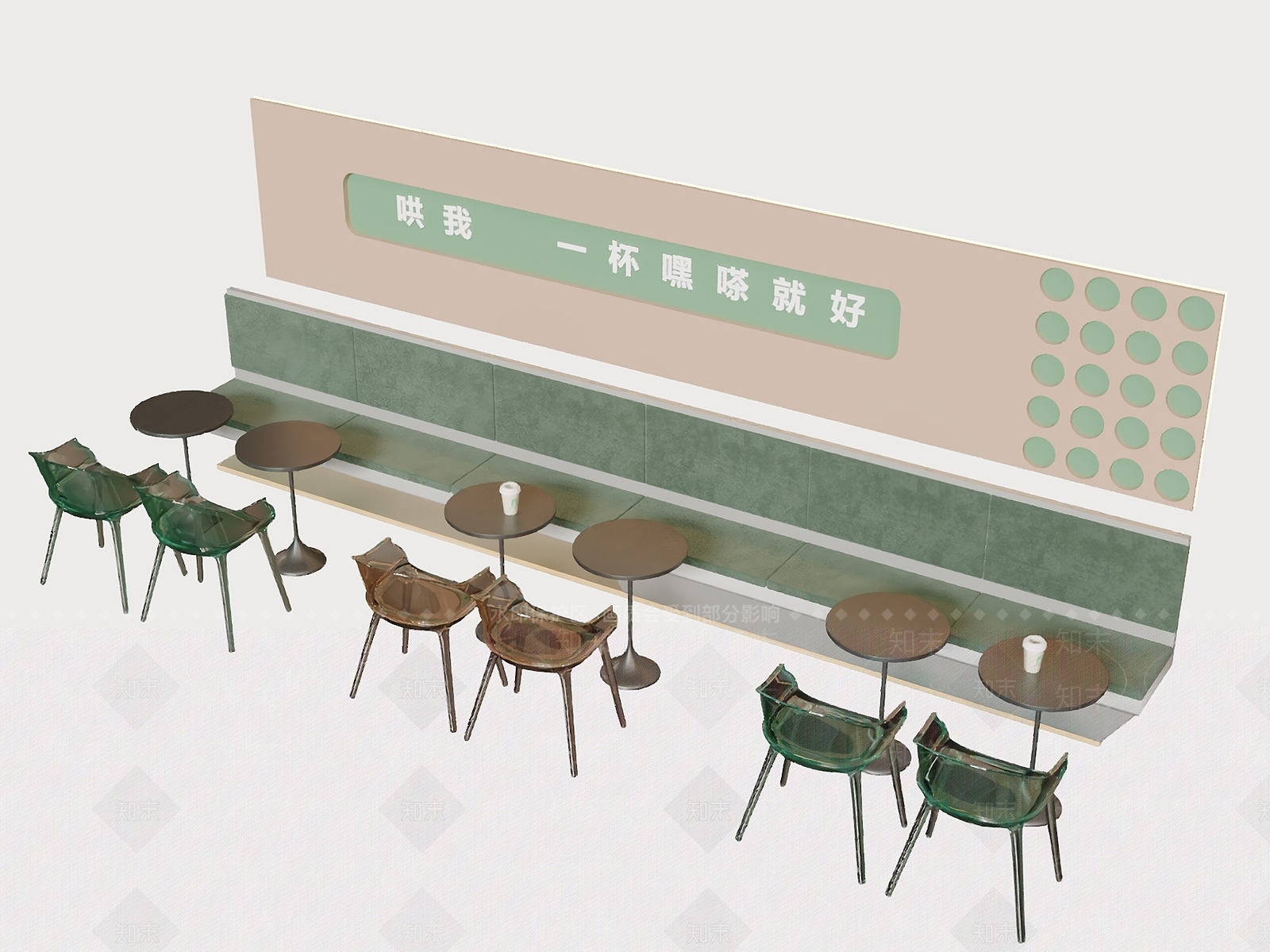 现代简约休闲桌椅SU模型下载【ID:1233227570】