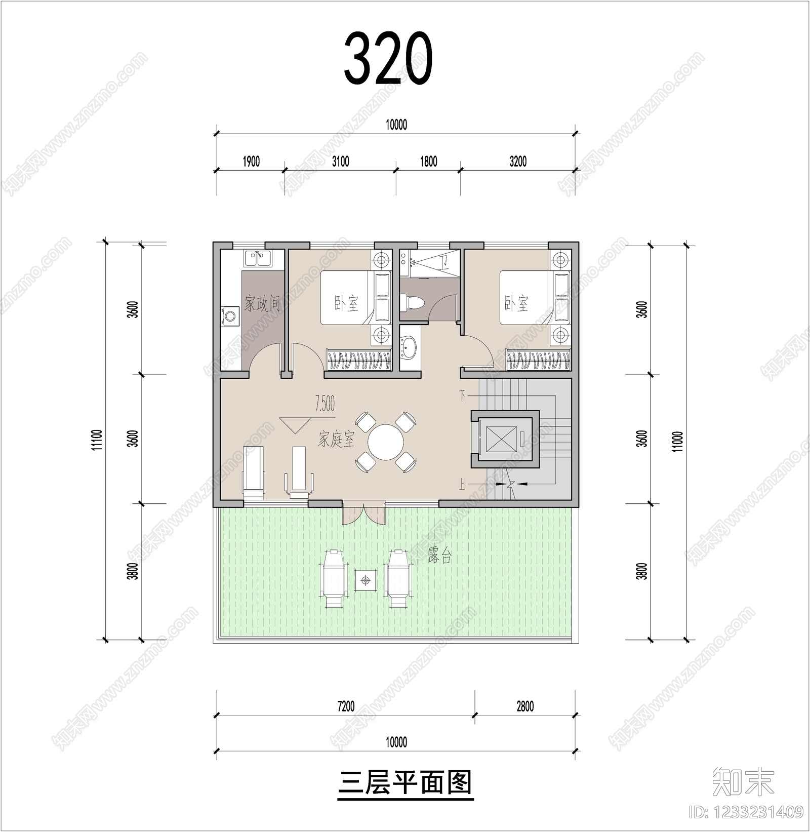 联排住宅cad施工图下载【ID:1233231409】