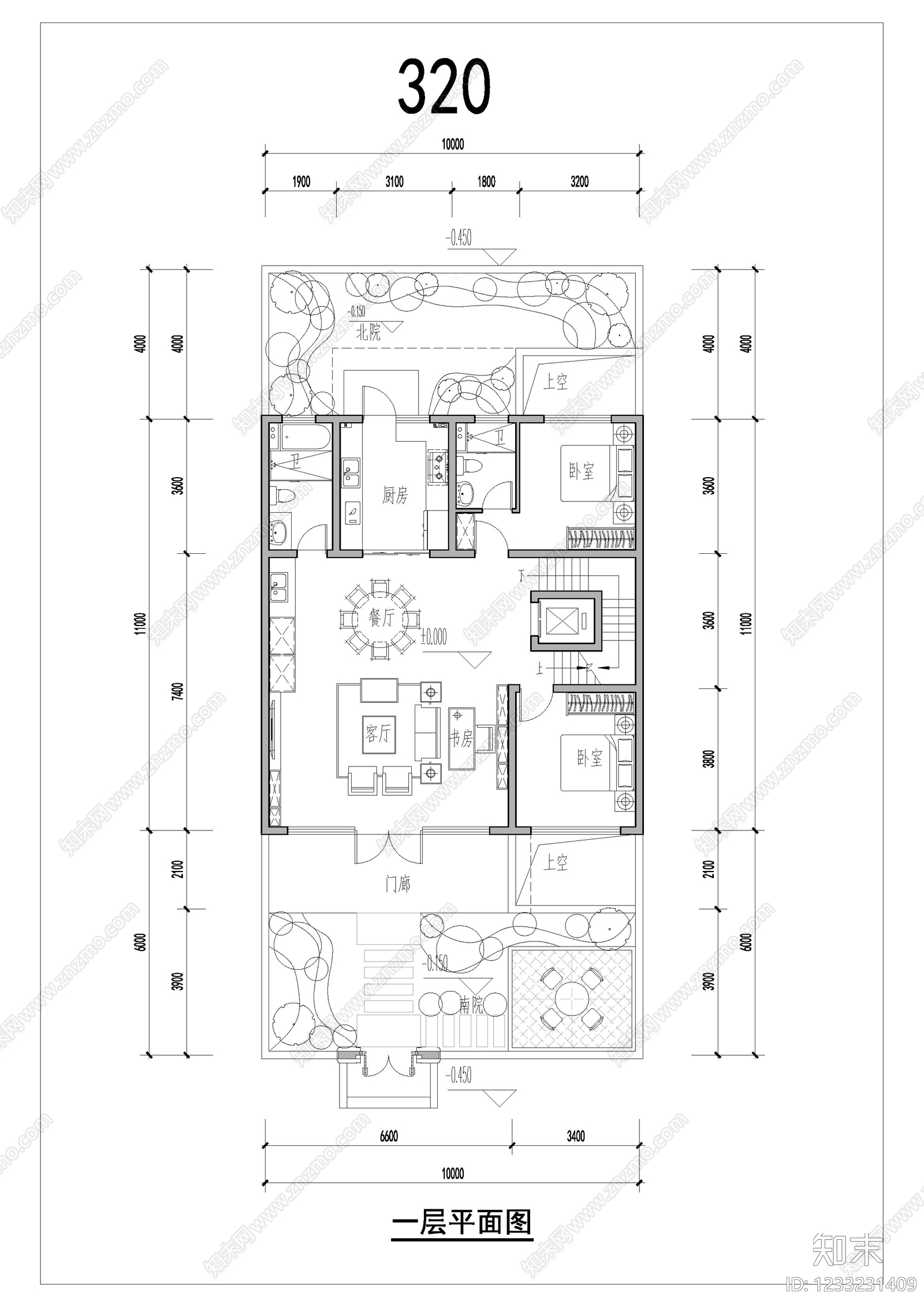 联排住宅cad施工图下载【ID:1233231409】