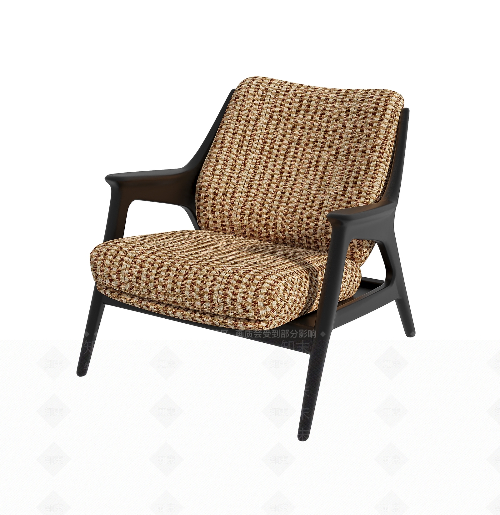 中古风休闲椅3D模型下载【ID:1233234887】