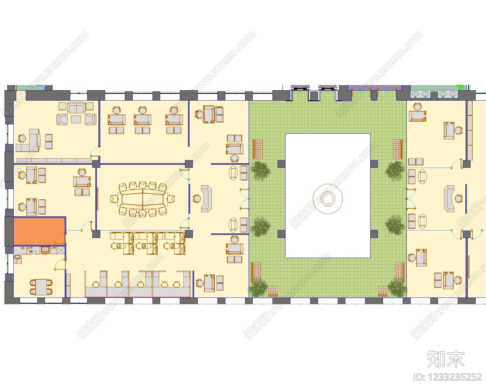 开放办公室cad施工图下载【ID:1233235252】