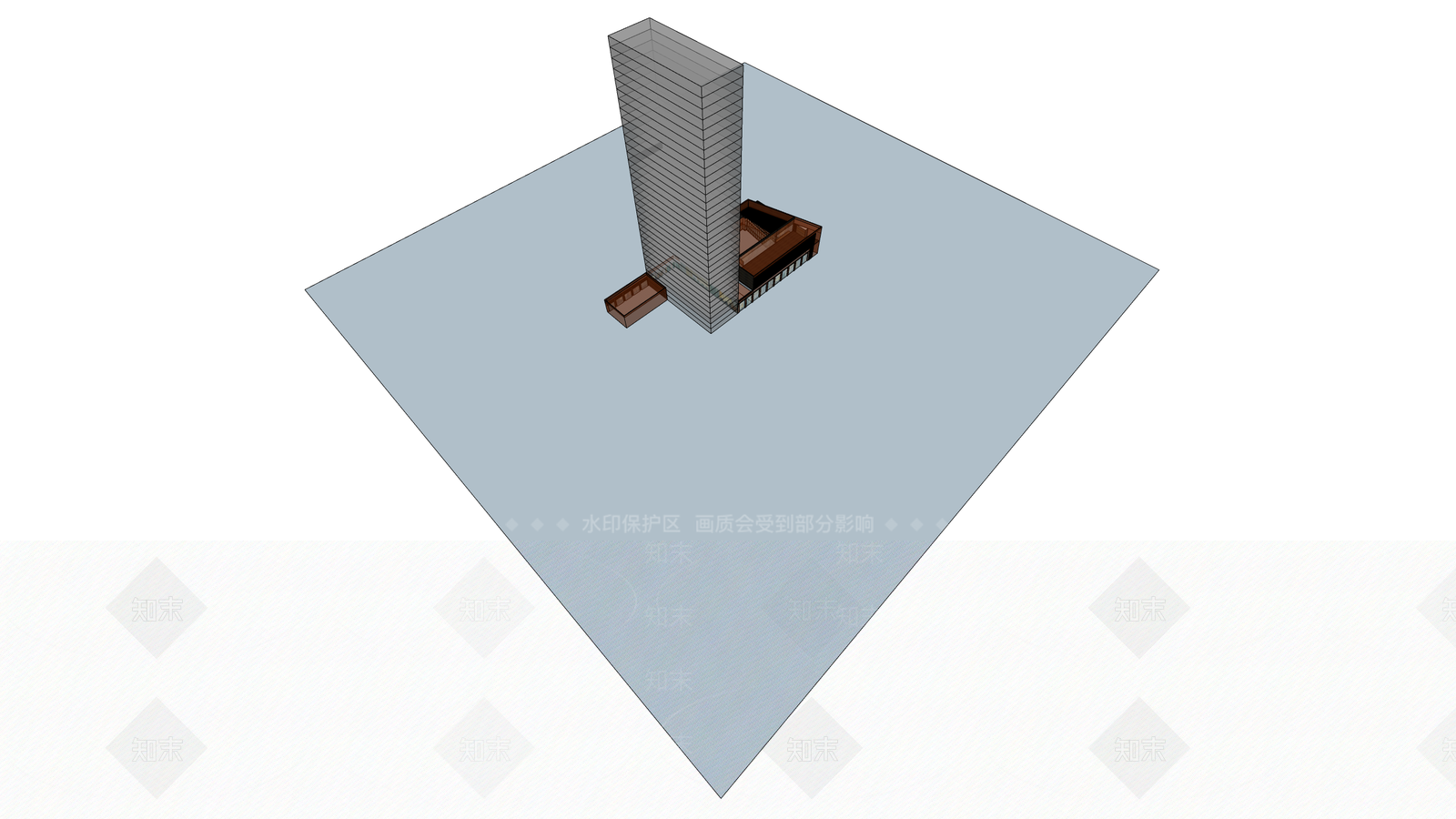 现代主义办公楼SU模型下载【ID:1233240395】