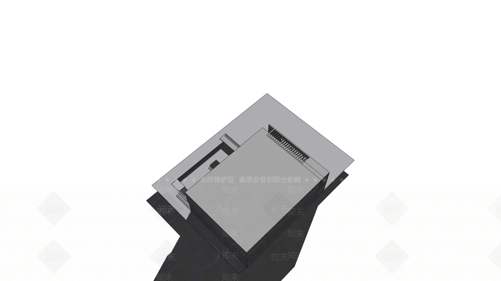 现代主义办公楼SU模型下载【ID:1233240395】
