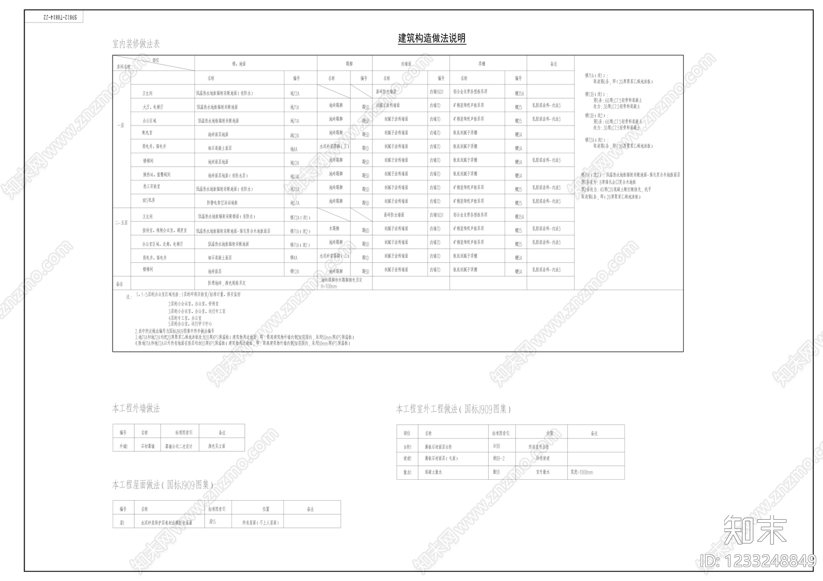 办公楼建筑cad施工图下载【ID:1233248849】