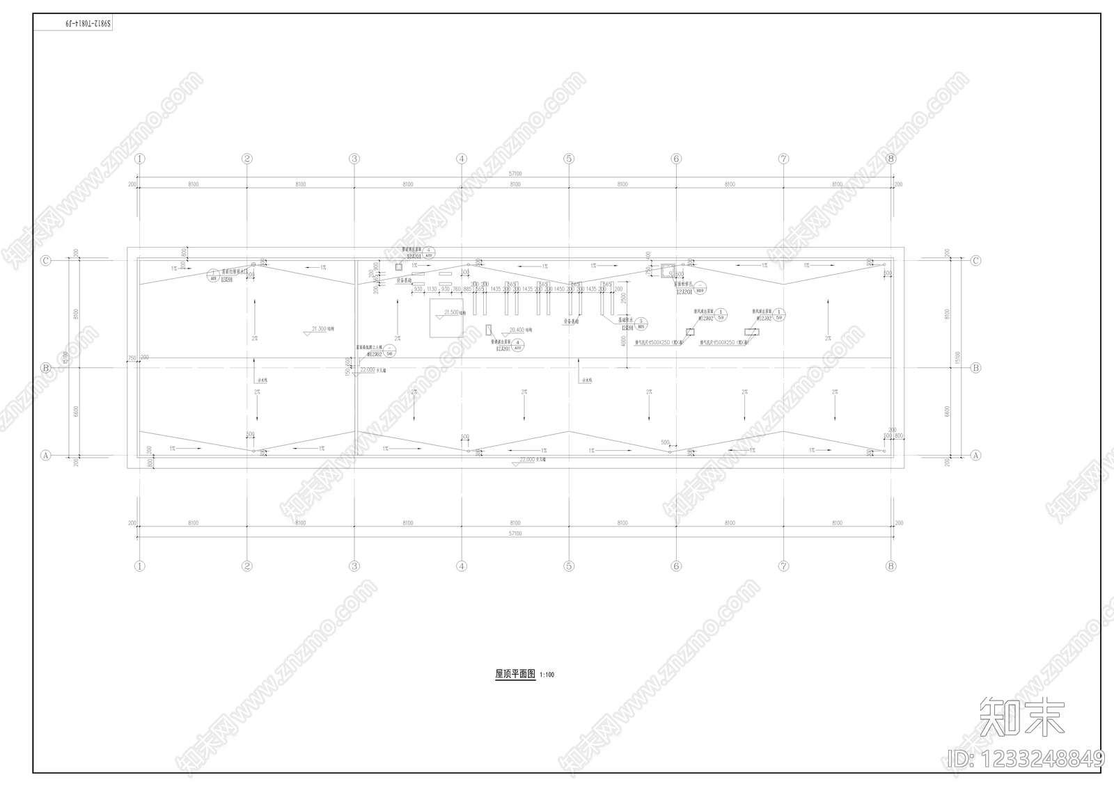 办公楼建筑cad施工图下载【ID:1233248849】