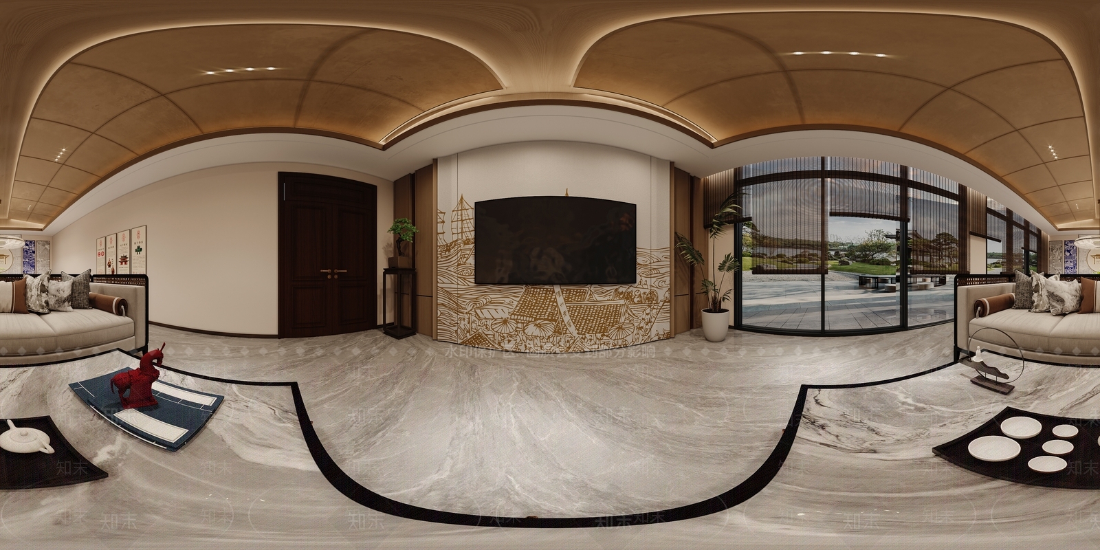 新中式包厢3D模型下载【ID:1233249559】