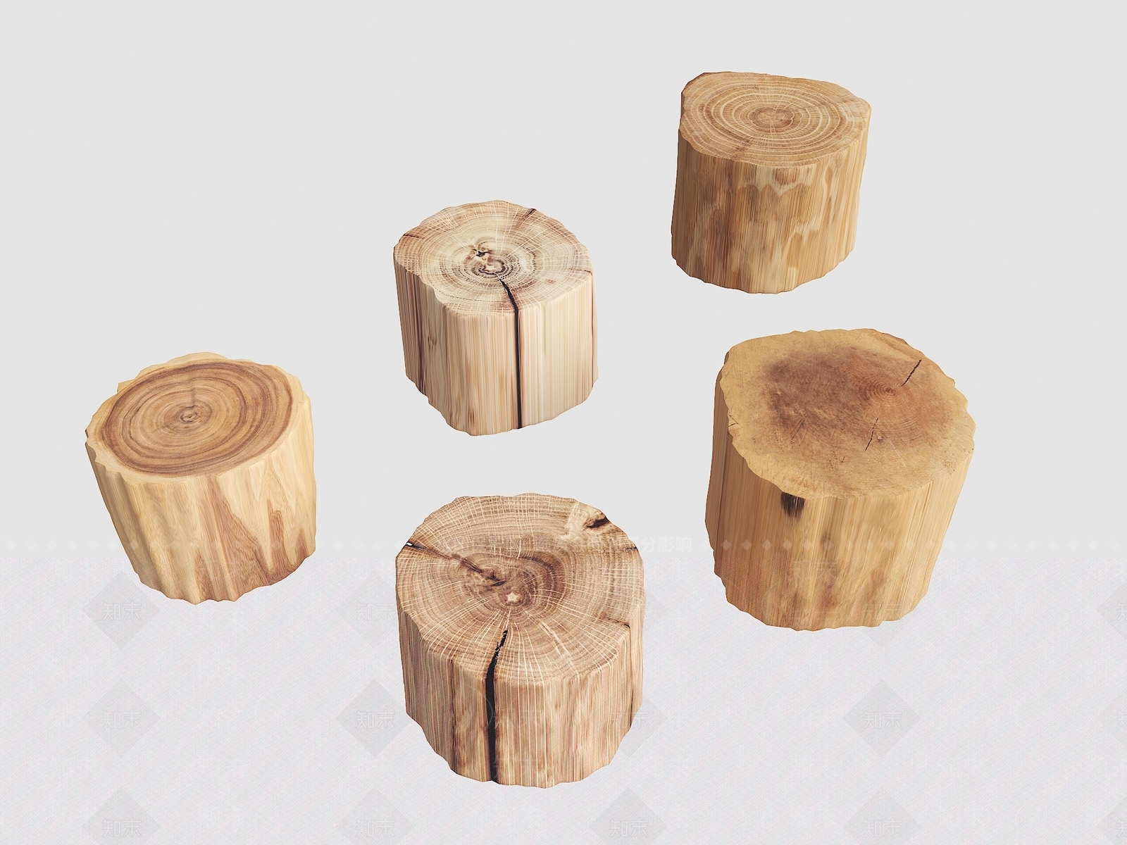 原木风其他景观小品3D模型下载【ID:1233252423】