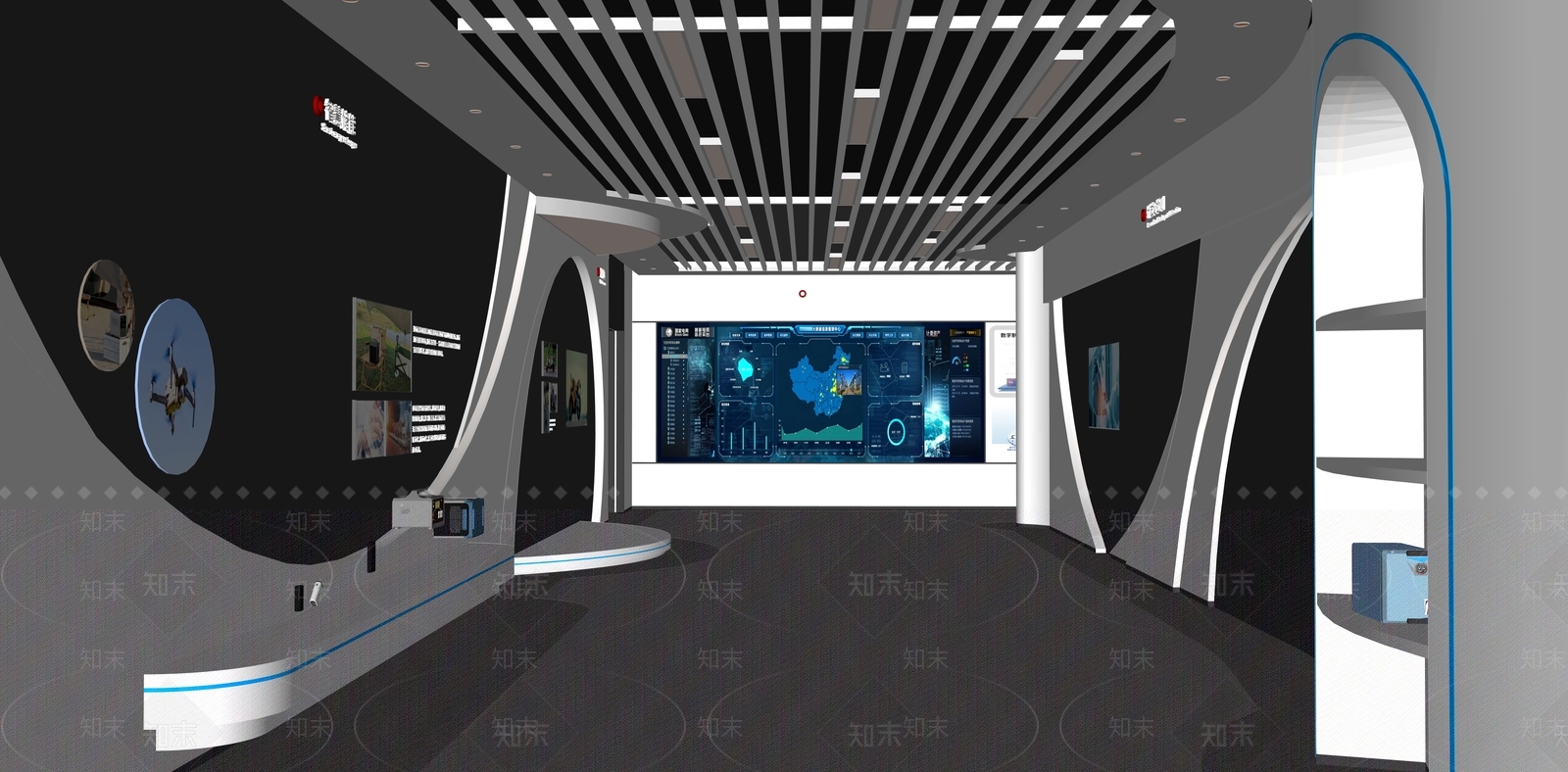 现代电子产品展厅SU模型下载【ID:1233256097】