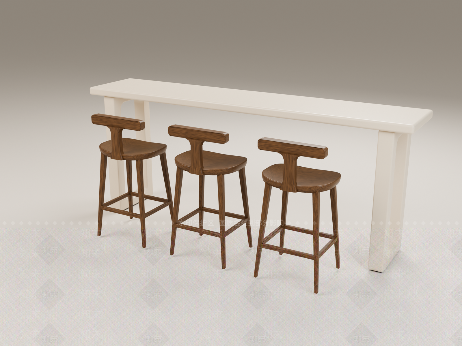 奶油风其他桌椅3D模型下载【ID:1233260674】