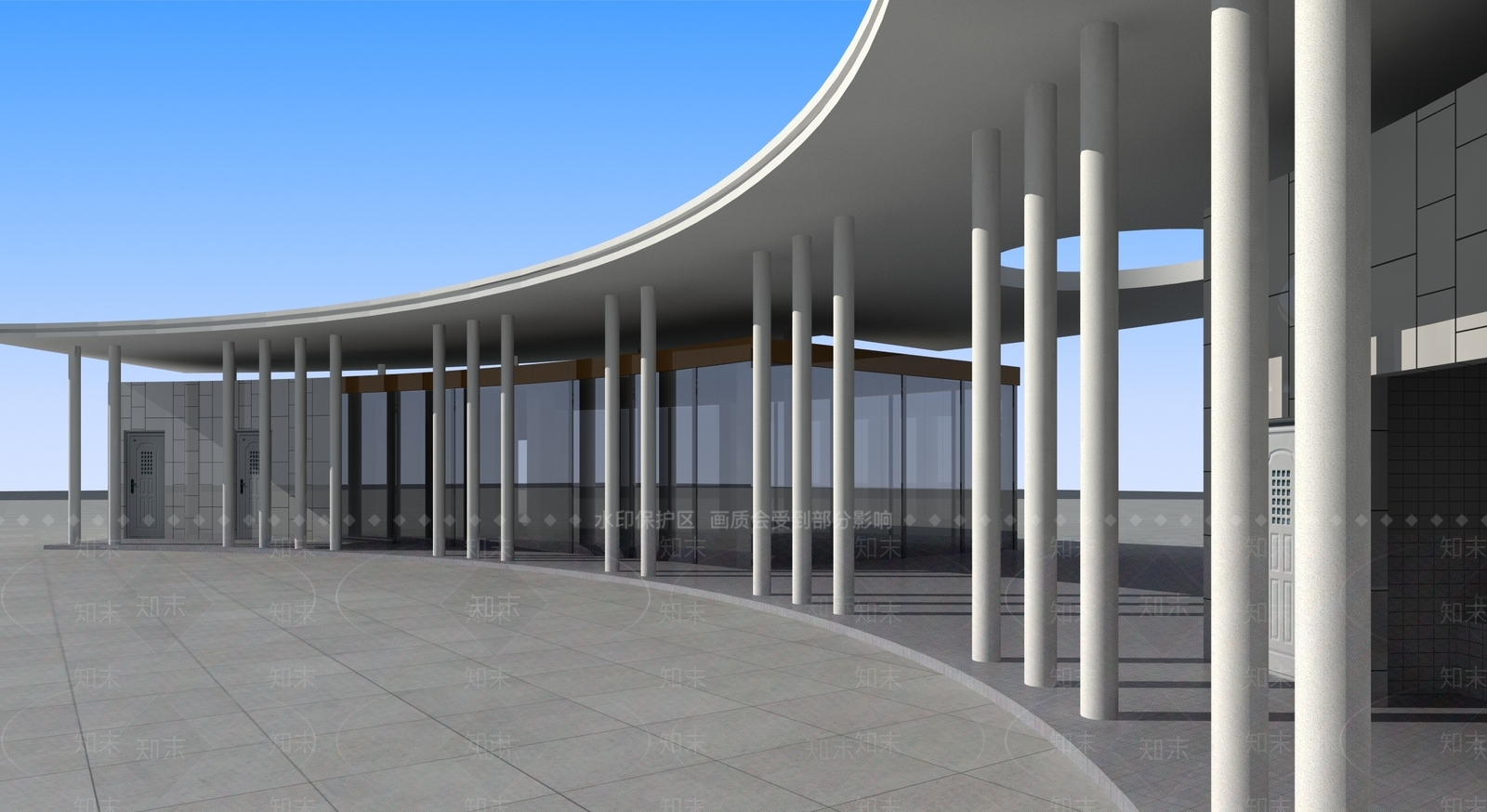 现代主义公厕3D模型下载【ID:1233263580】