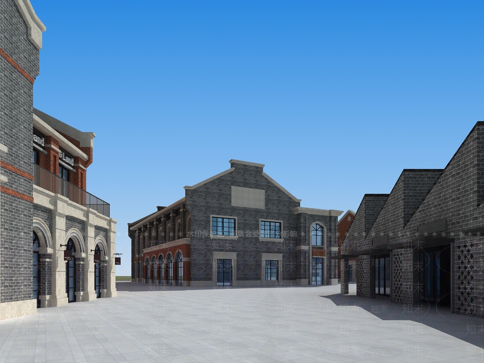 民国风商业街3D模型下载【ID:1233263706】