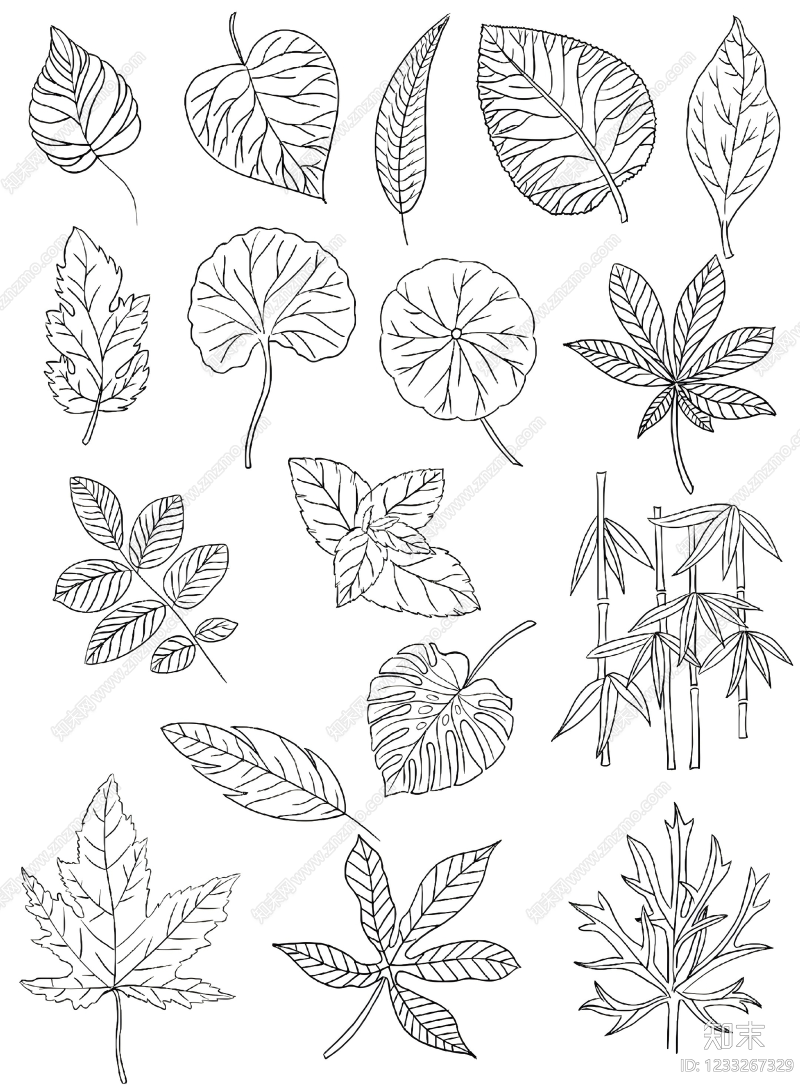 综合植物图库CAD图纸