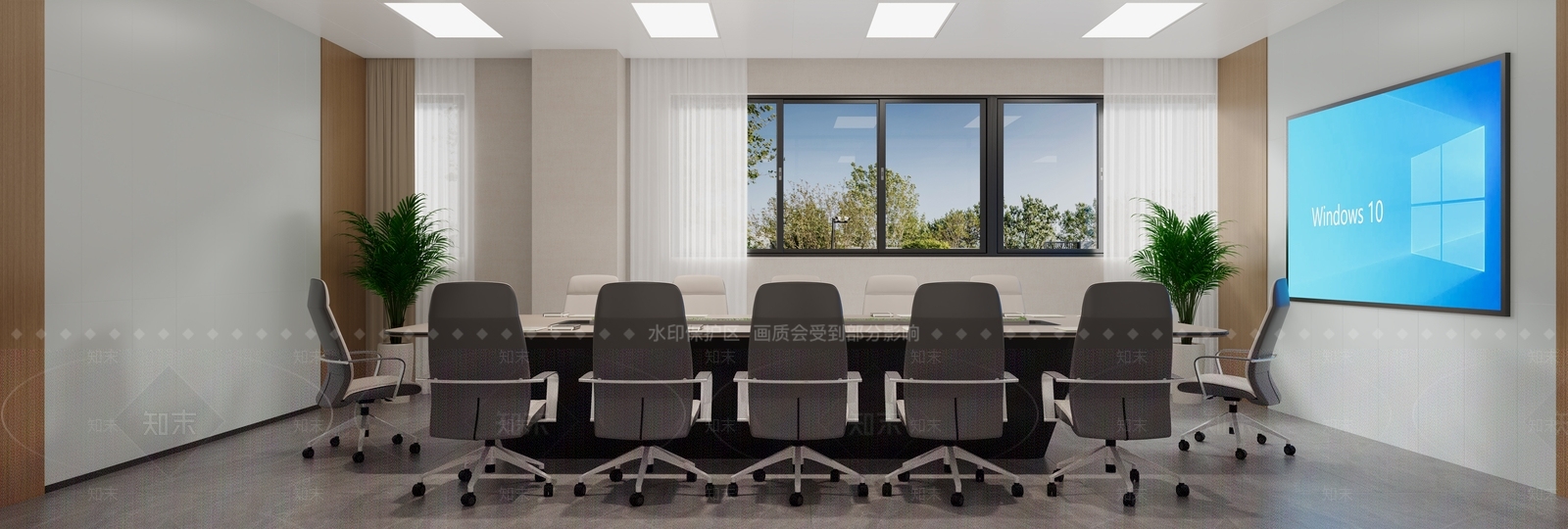 现代简约董事长办公室3D模型下载【ID:1233269758】