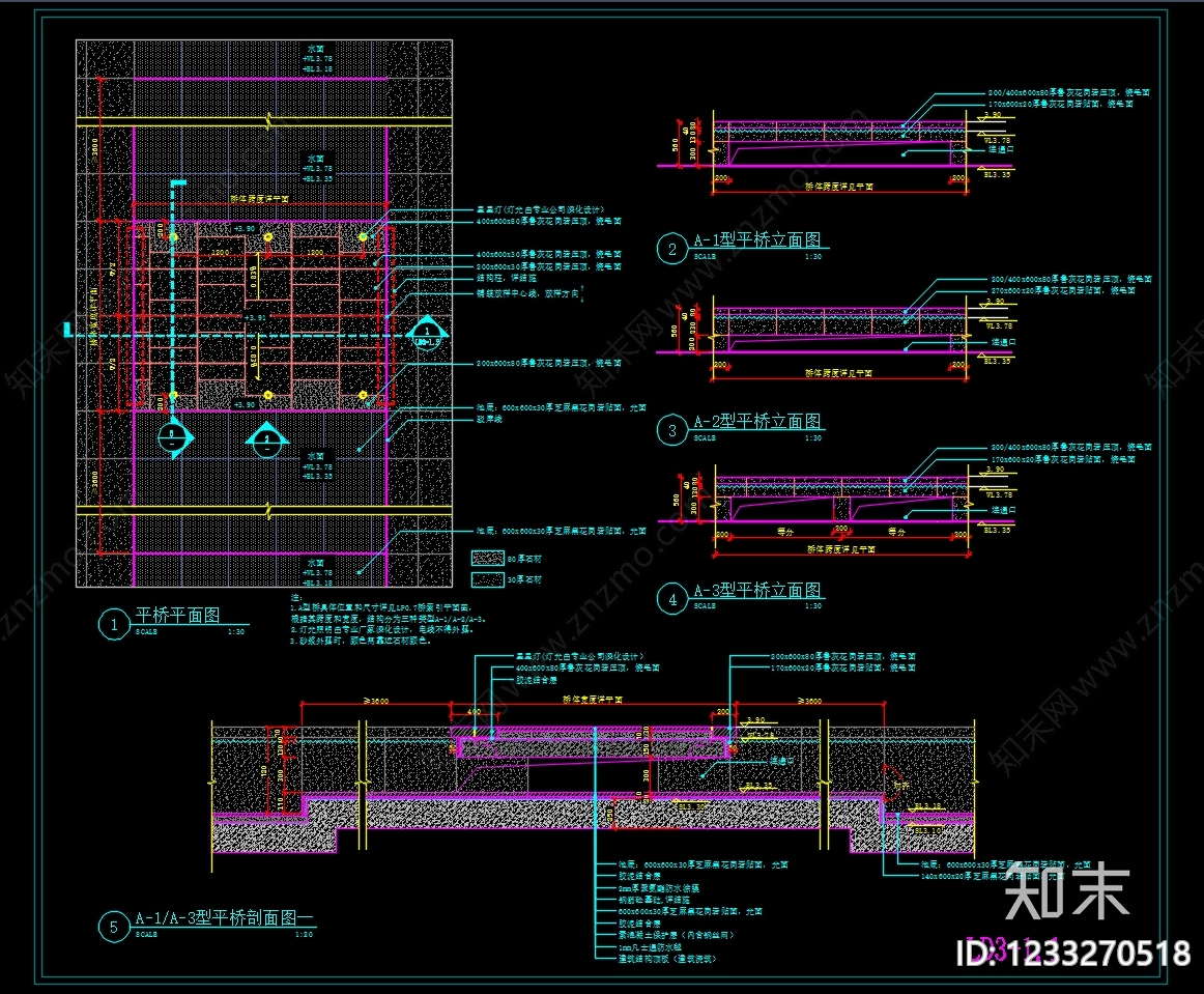 景观节点cad施工图下载【ID:1233270518】