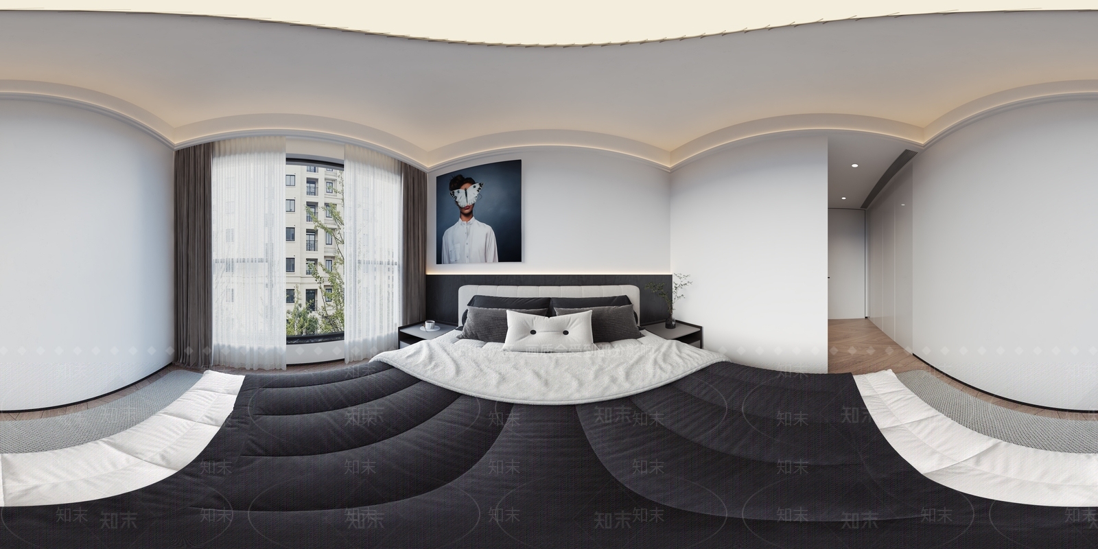 现代简约主卧3D模型下载【ID:1233271616】
