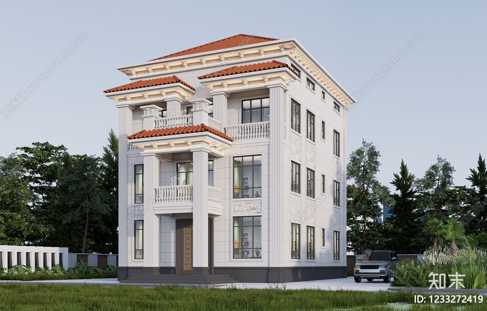 别墅建筑cad施工图下载【ID:1233272419】
