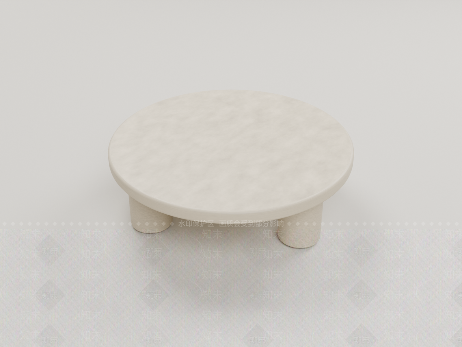 奶油风茶几3D模型下载【ID:1233275379】