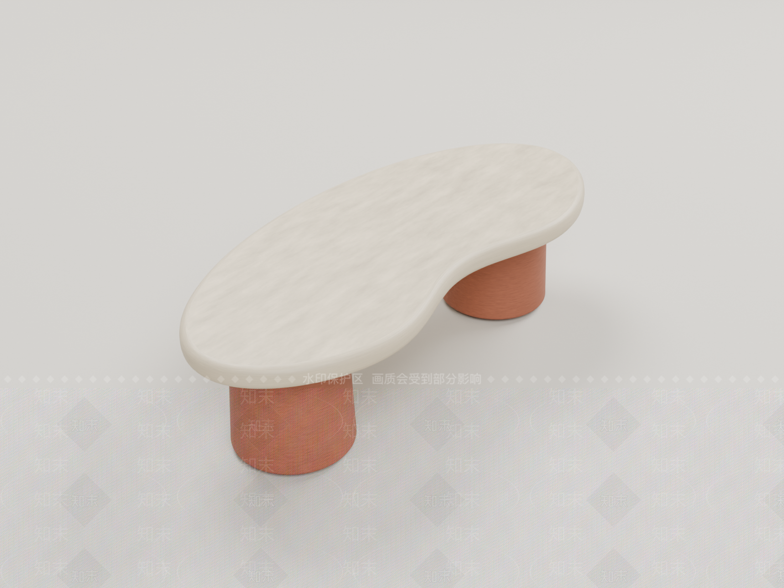 奶油风茶几3D模型下载【ID:1233277441】