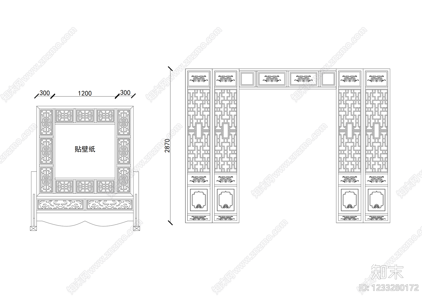 全屋定制cad施工图下载【ID:1233280172】