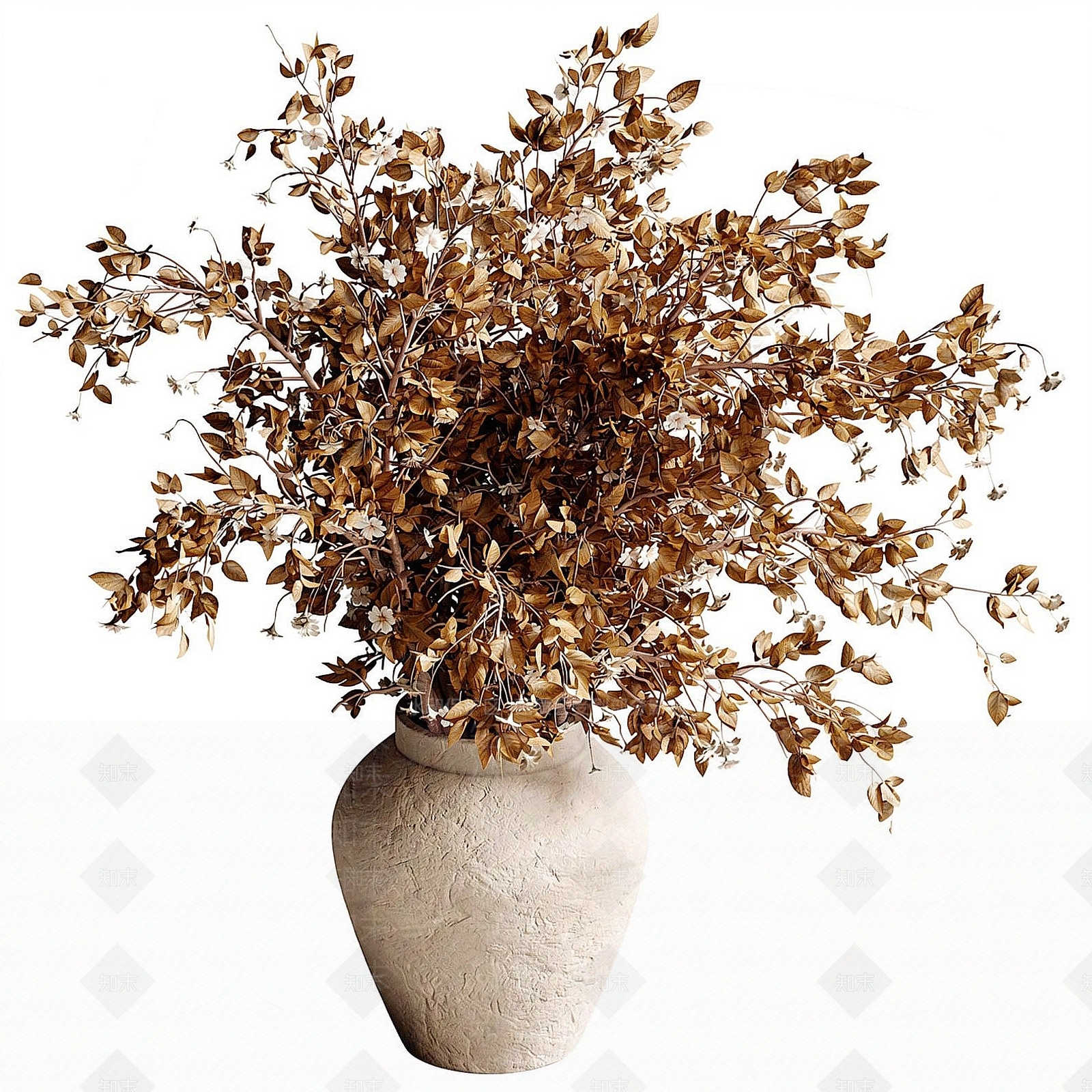 侘寂花艺3D模型下载【ID:1233280210】