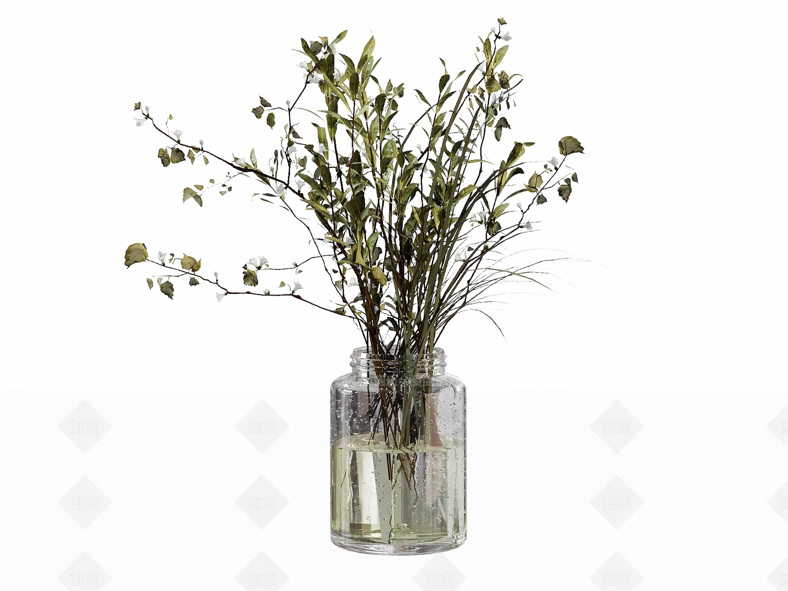 现代花草组合3D模型下载【ID:1233280320】
