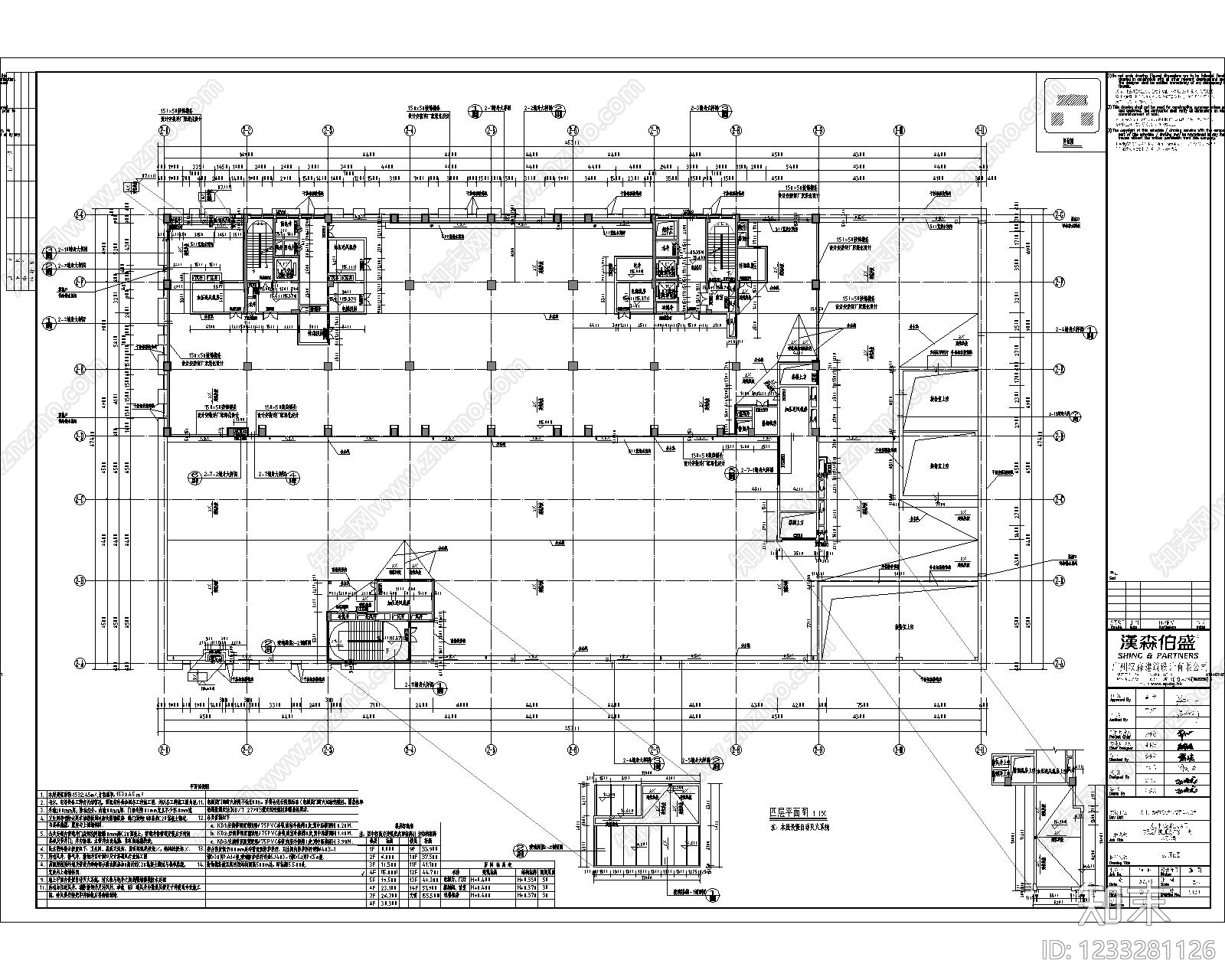 公寓建筑cad施工图下载【ID:1233281126】