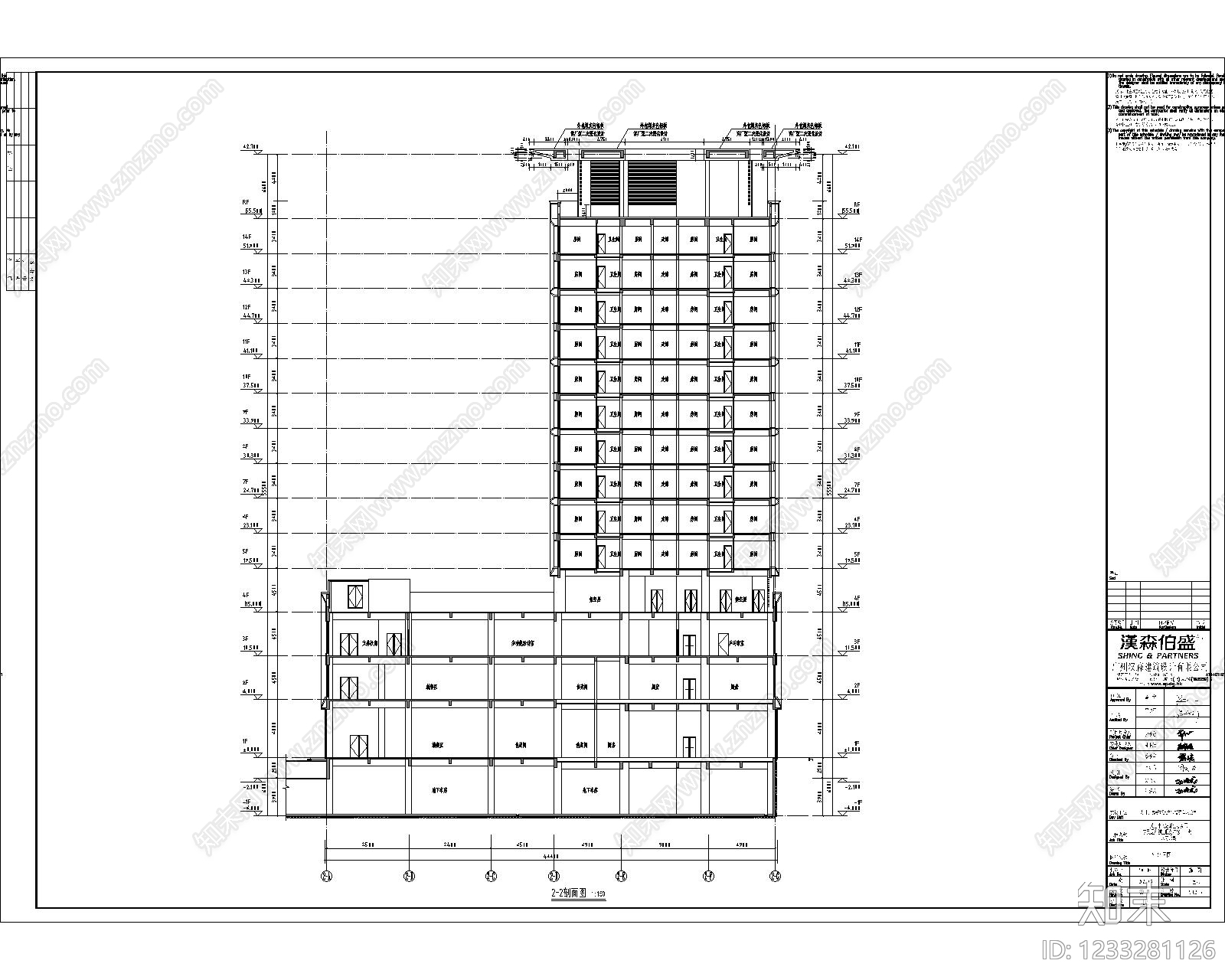 公寓建筑cad施工图下载【ID:1233281126】