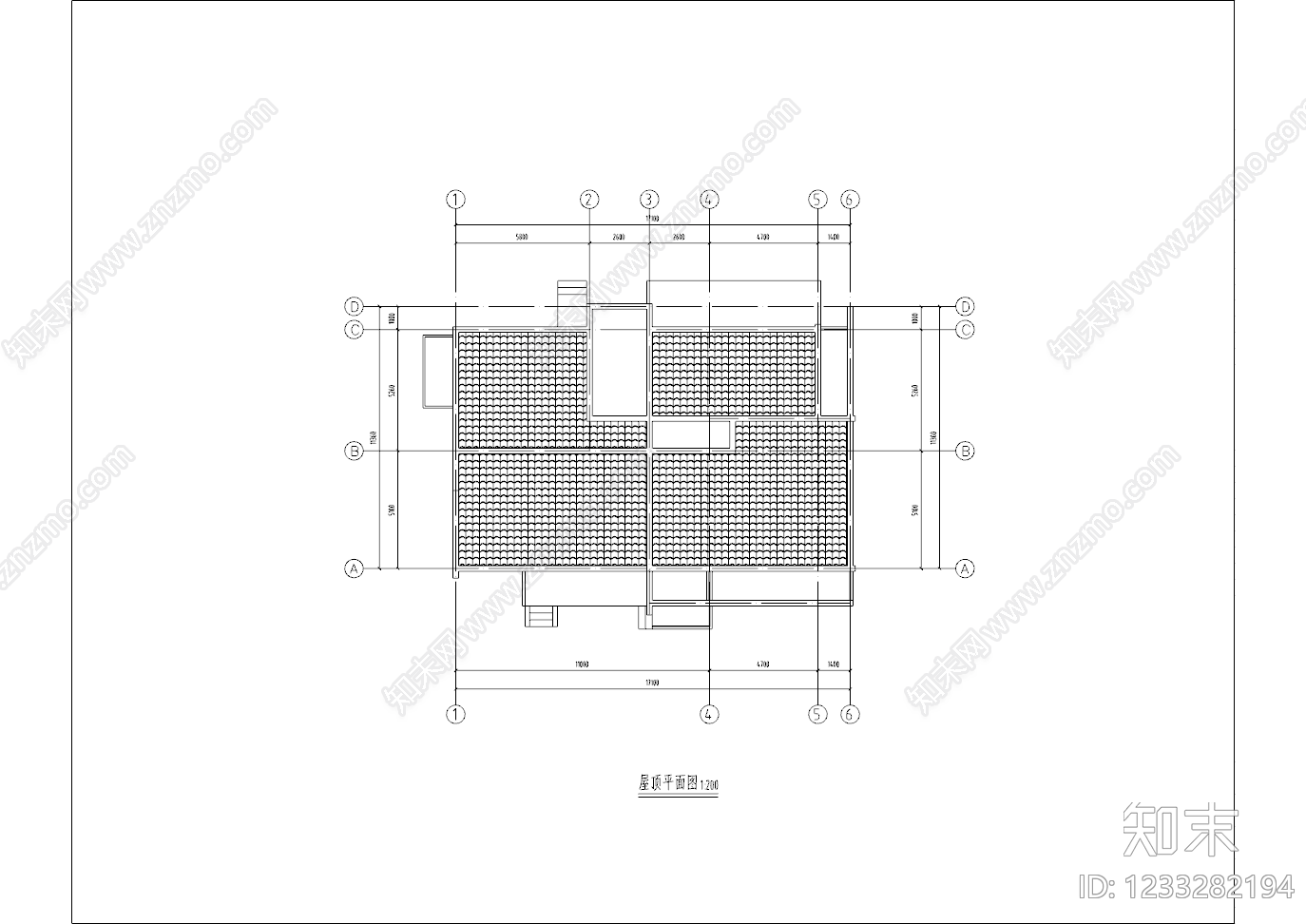 别墅建筑cad施工图下载【ID:1233282194】