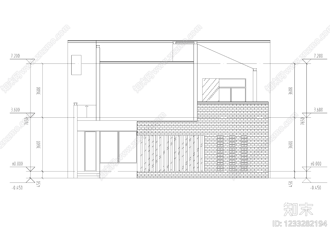 别墅建筑cad施工图下载【ID:1233282194】