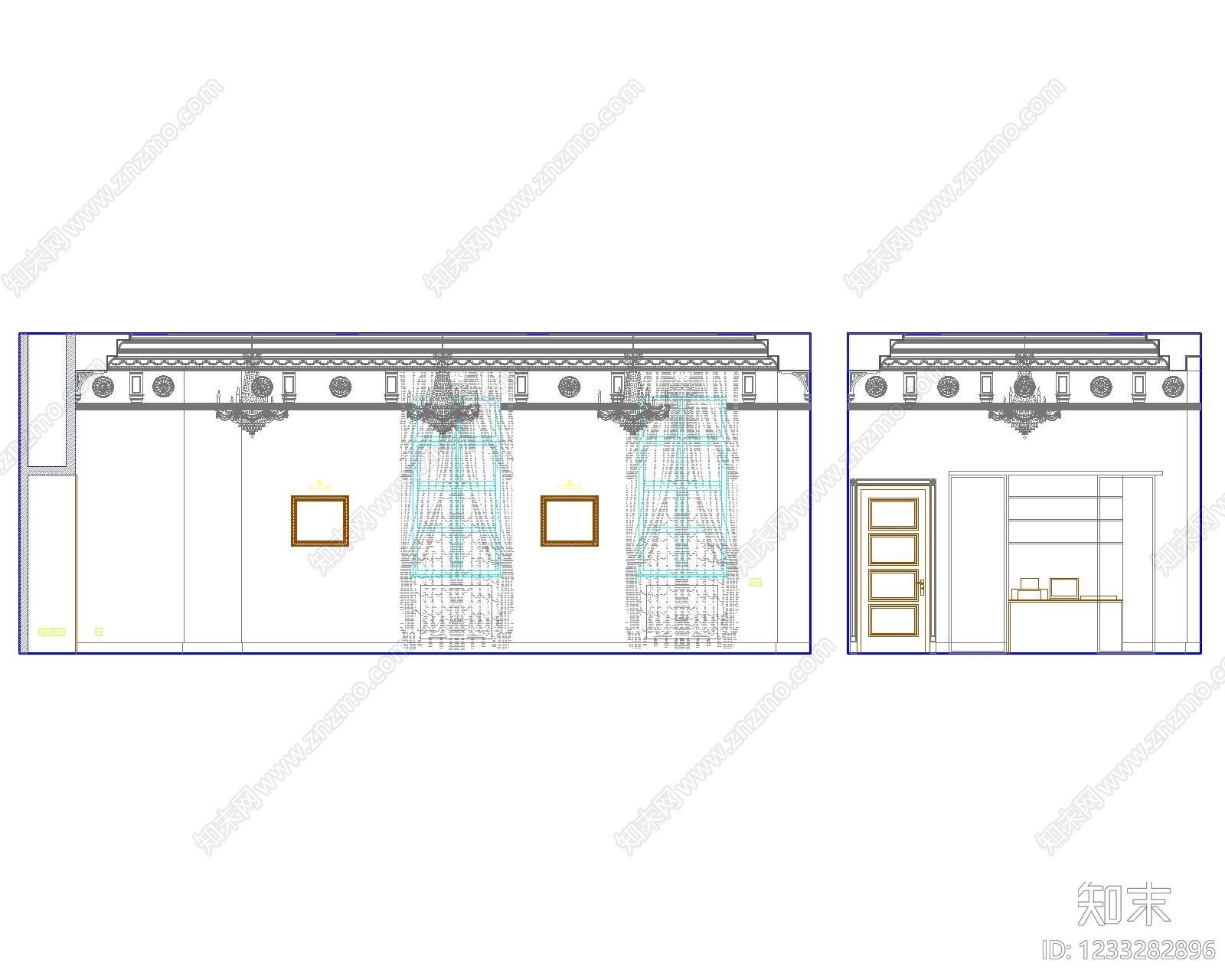 会议中心建筑cad施工图下载【ID:1233282896】