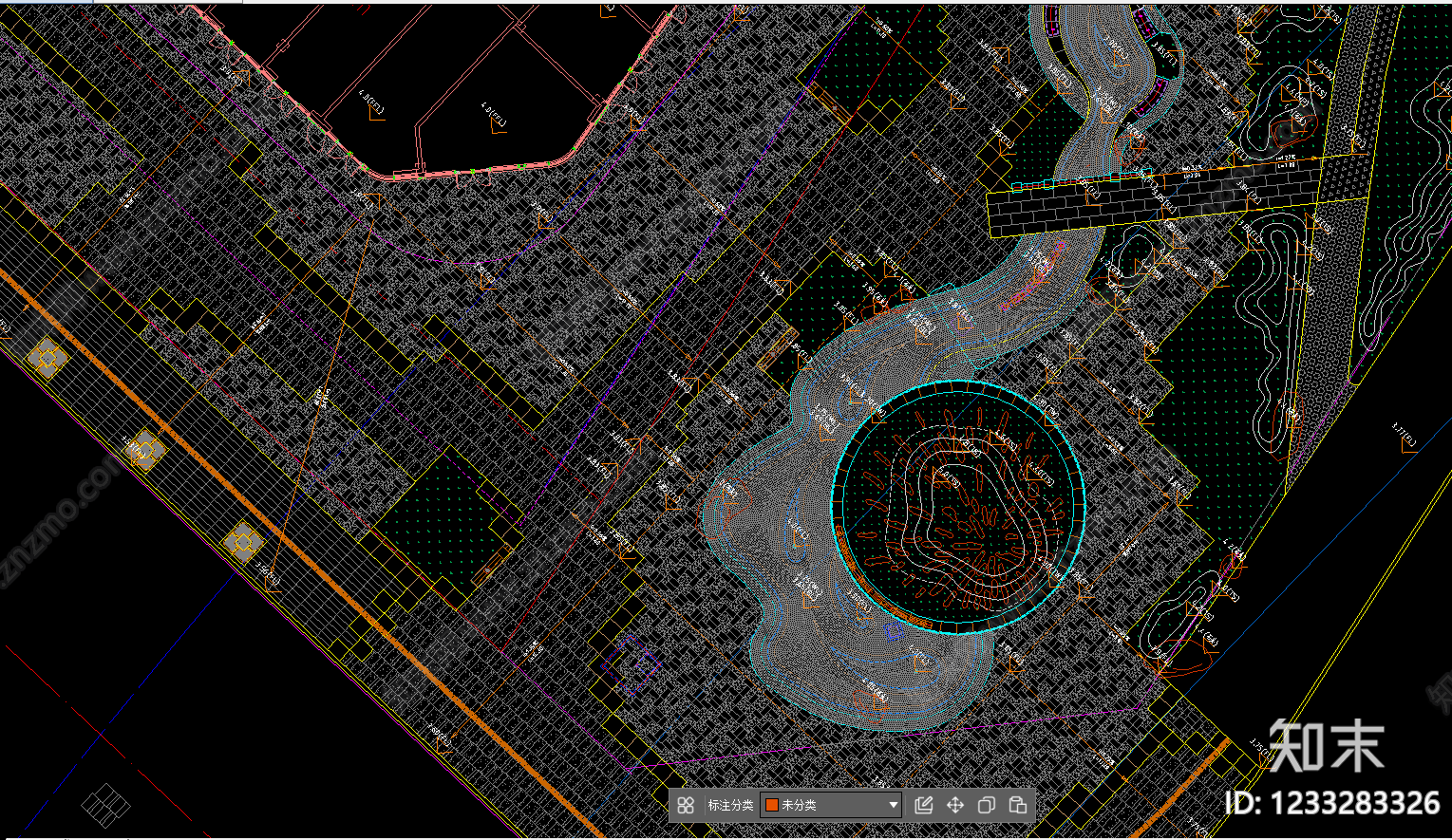 示范区景观cad施工图下载【ID:1233283326】