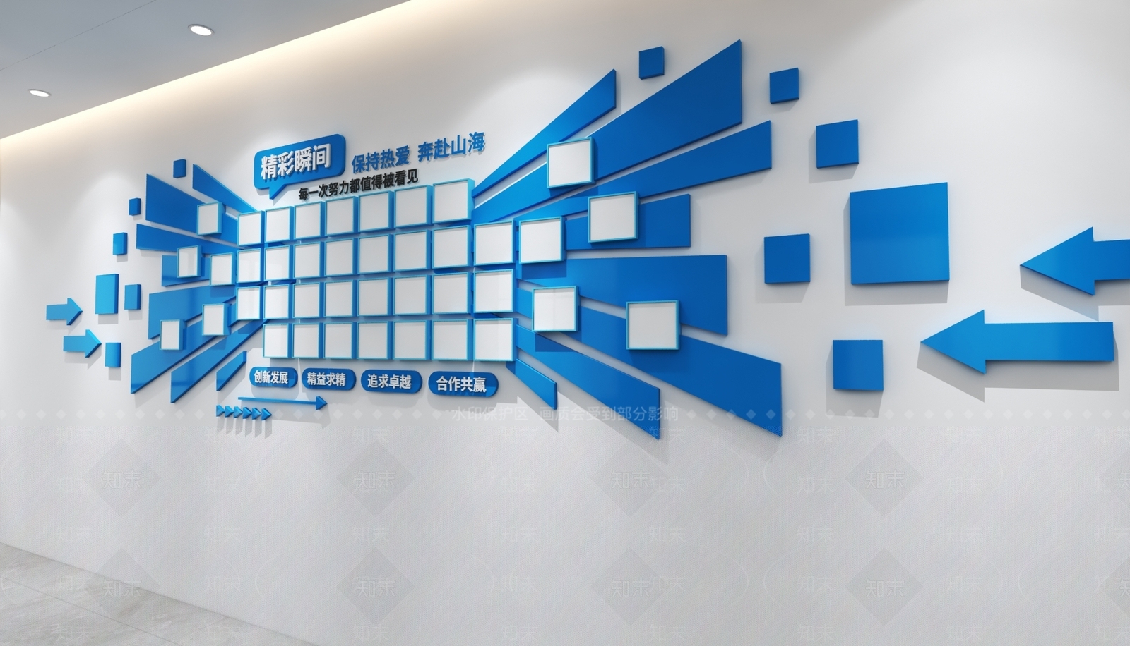 办公室挂画3D模型下载【ID:1233307048】