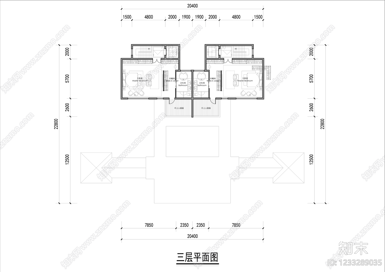 别墅建筑cad施工图下载【ID:1233289035】