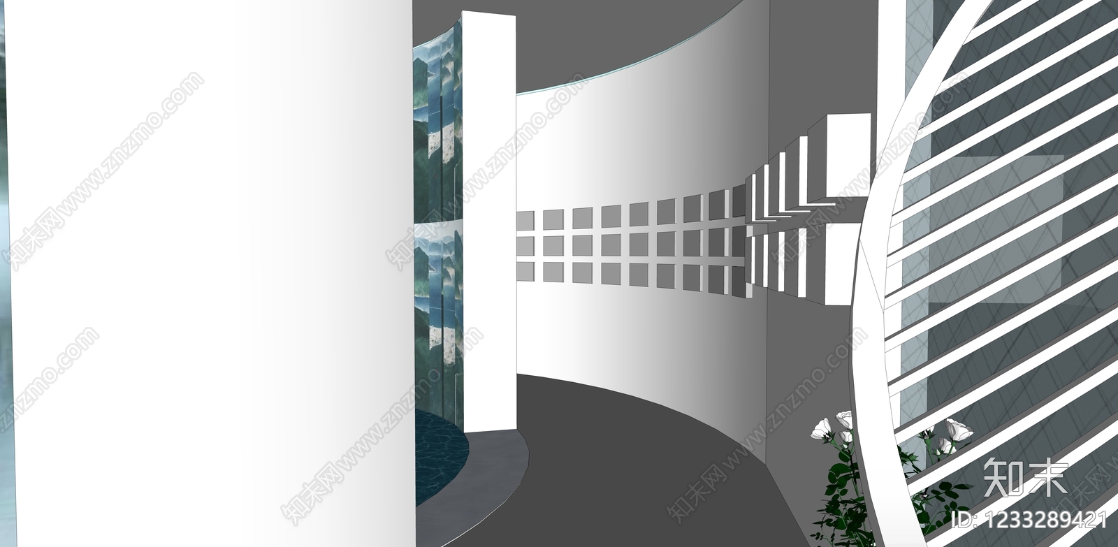 现代企业文化展厅SU模型下载【ID:1233289421】