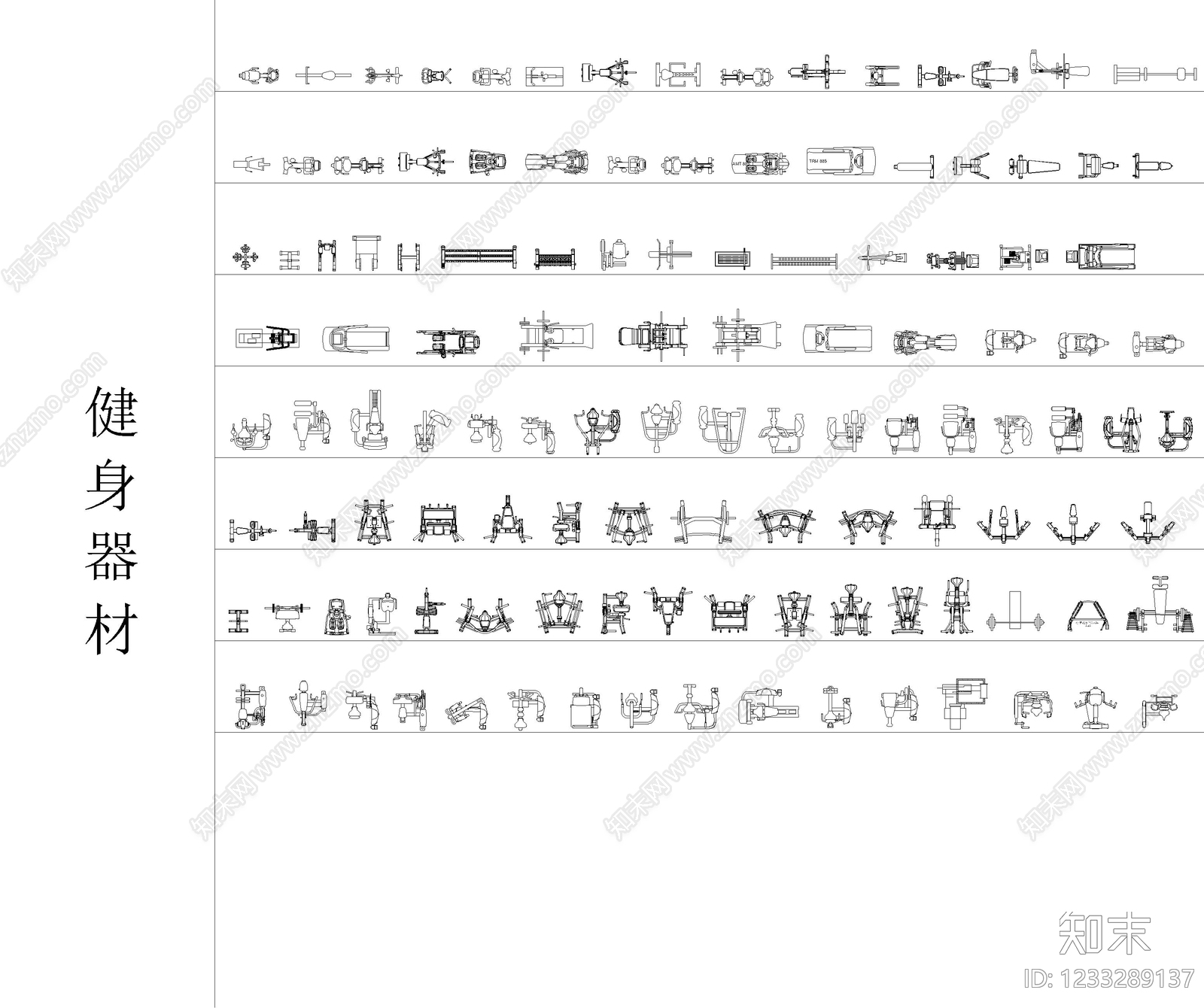 运动器材cad施工图下载【ID:1233289137】