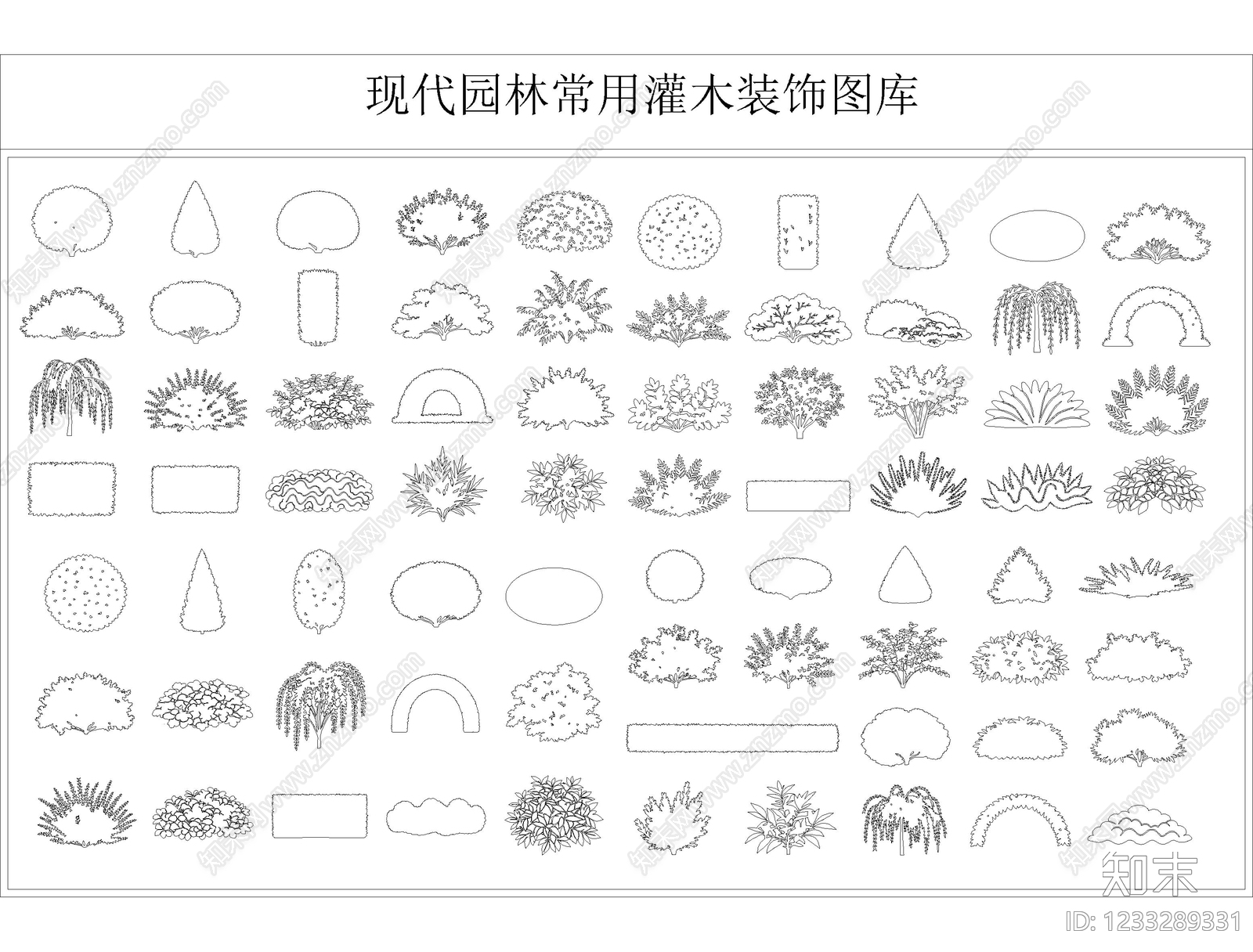 灌木种植CAD图纸