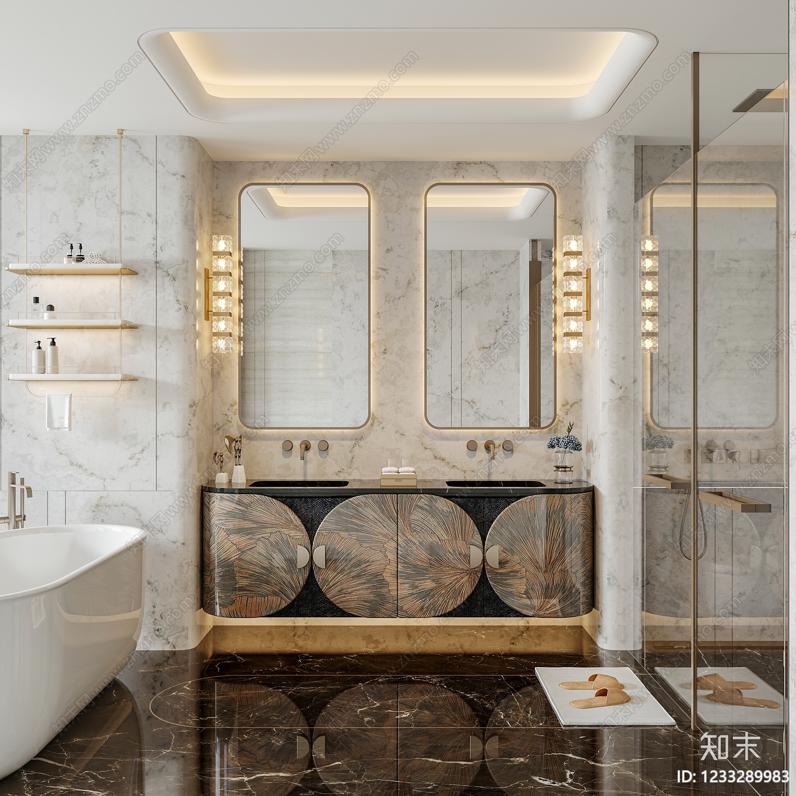 轻奢卫生间SU模型下载【ID:1233289983】
