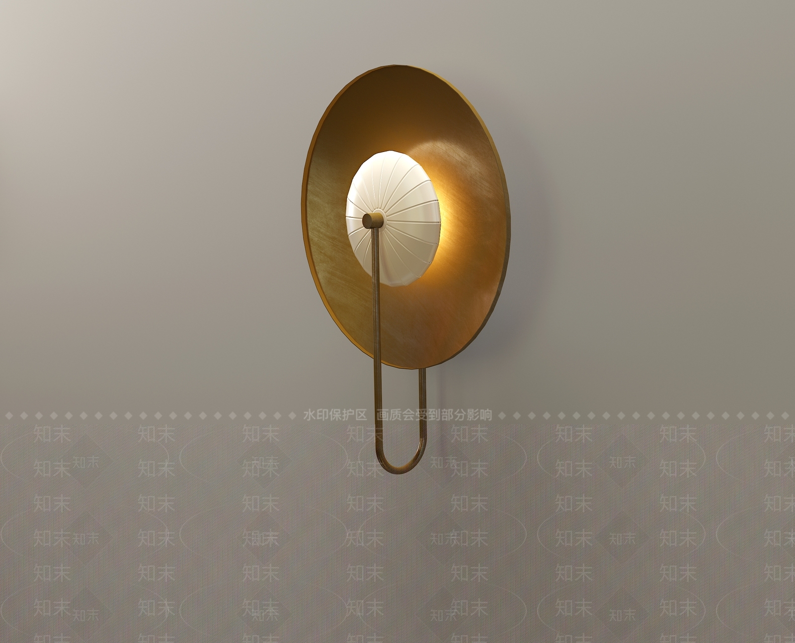 轻奢金属壁灯3D模型下载【ID:1233291230】