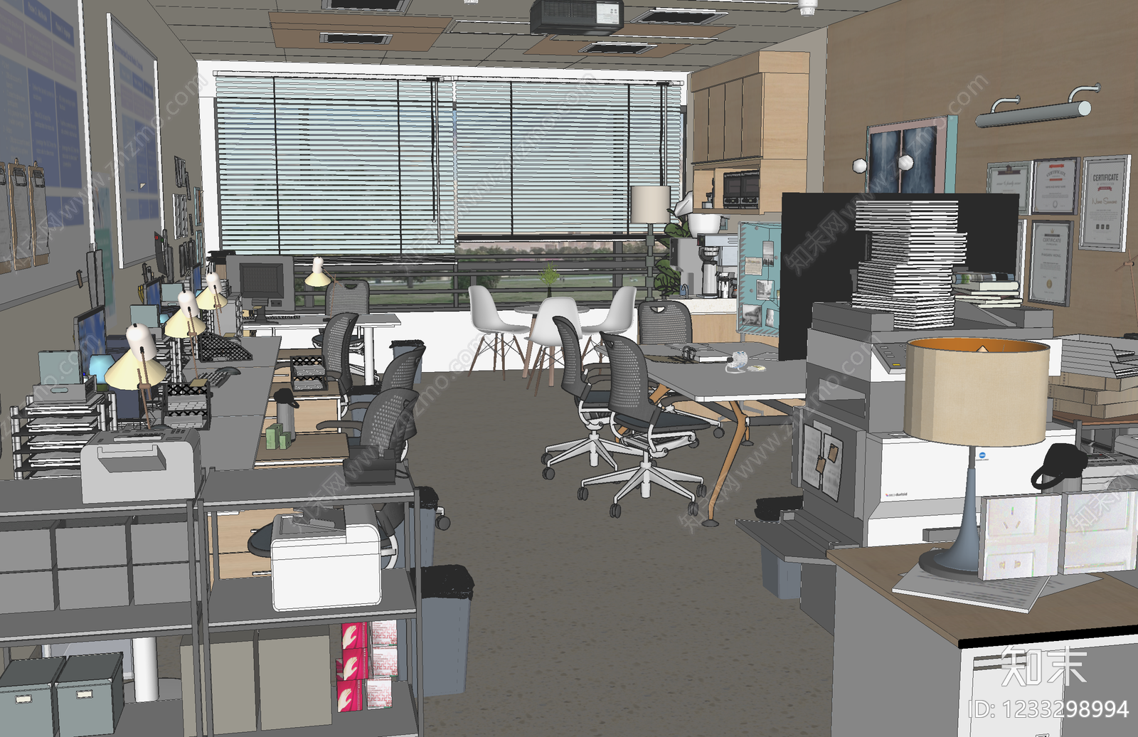 现代其他办公区域SU模型下载【ID:1233298994】