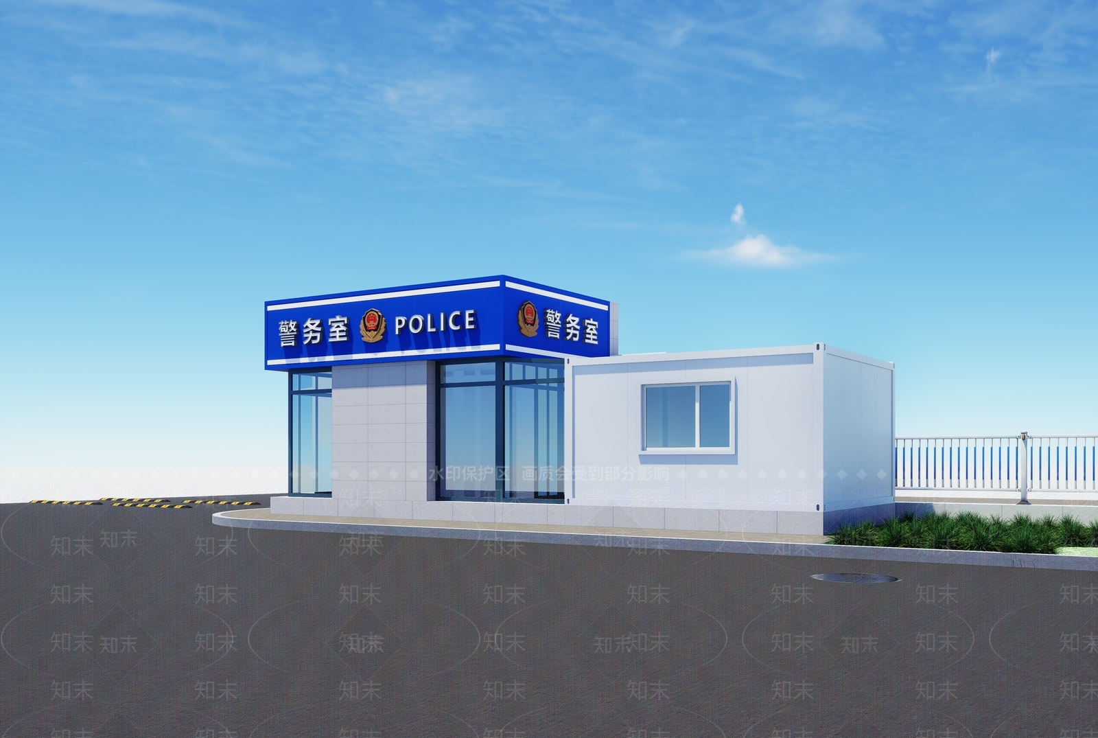 现代警察局SU模型下载【ID:1233302566】