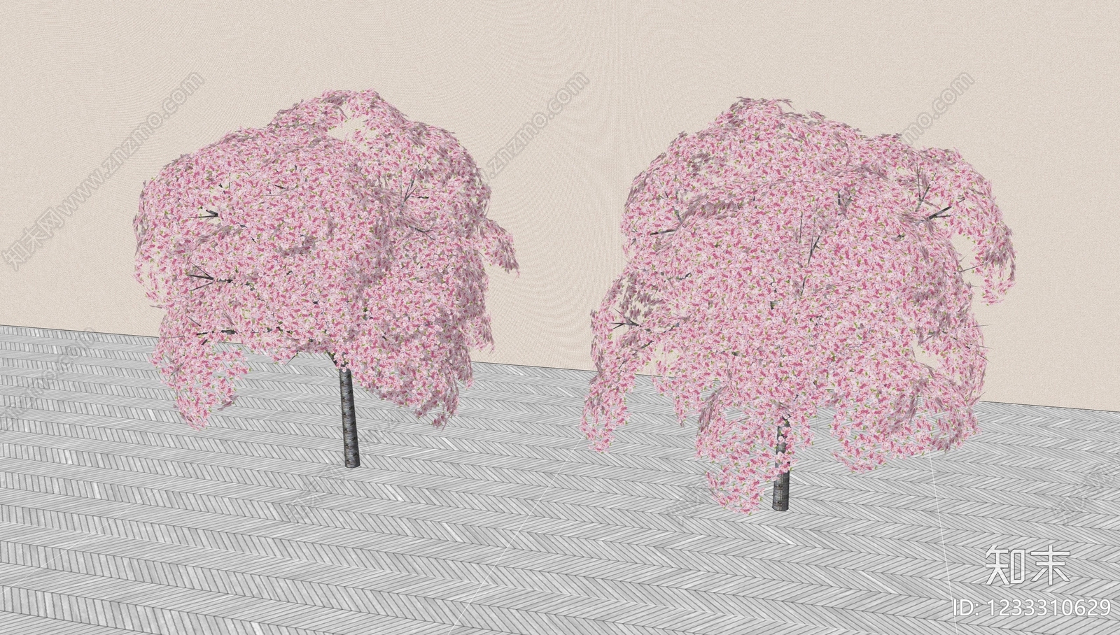 极简乔木SU模型下载【ID:1233310629】