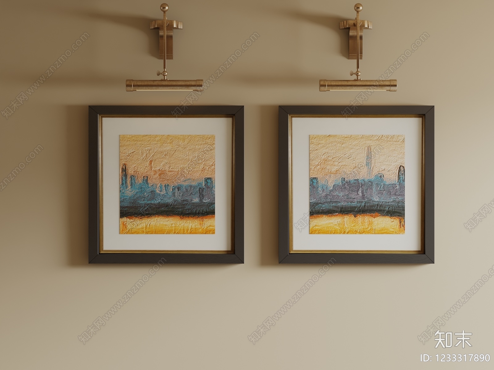 中古风挂画SU模型下载【ID:1233317890】