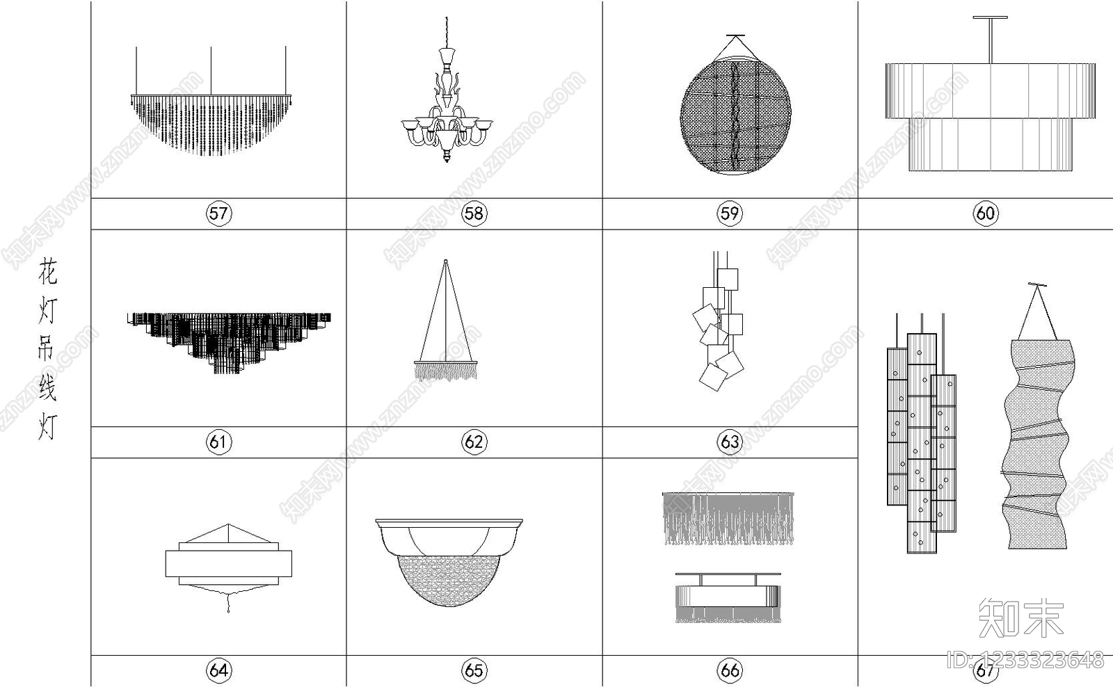 灯具图库CAD图纸
