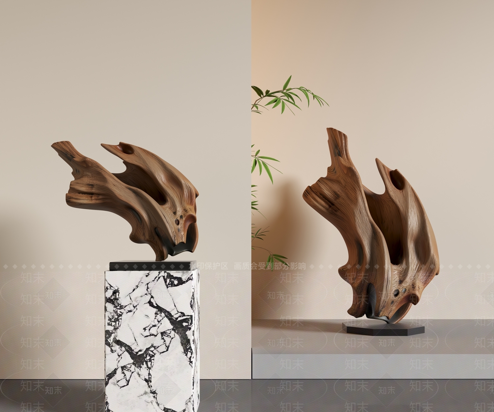 新中式雕塑摆件3D模型下载【ID:1233322834】