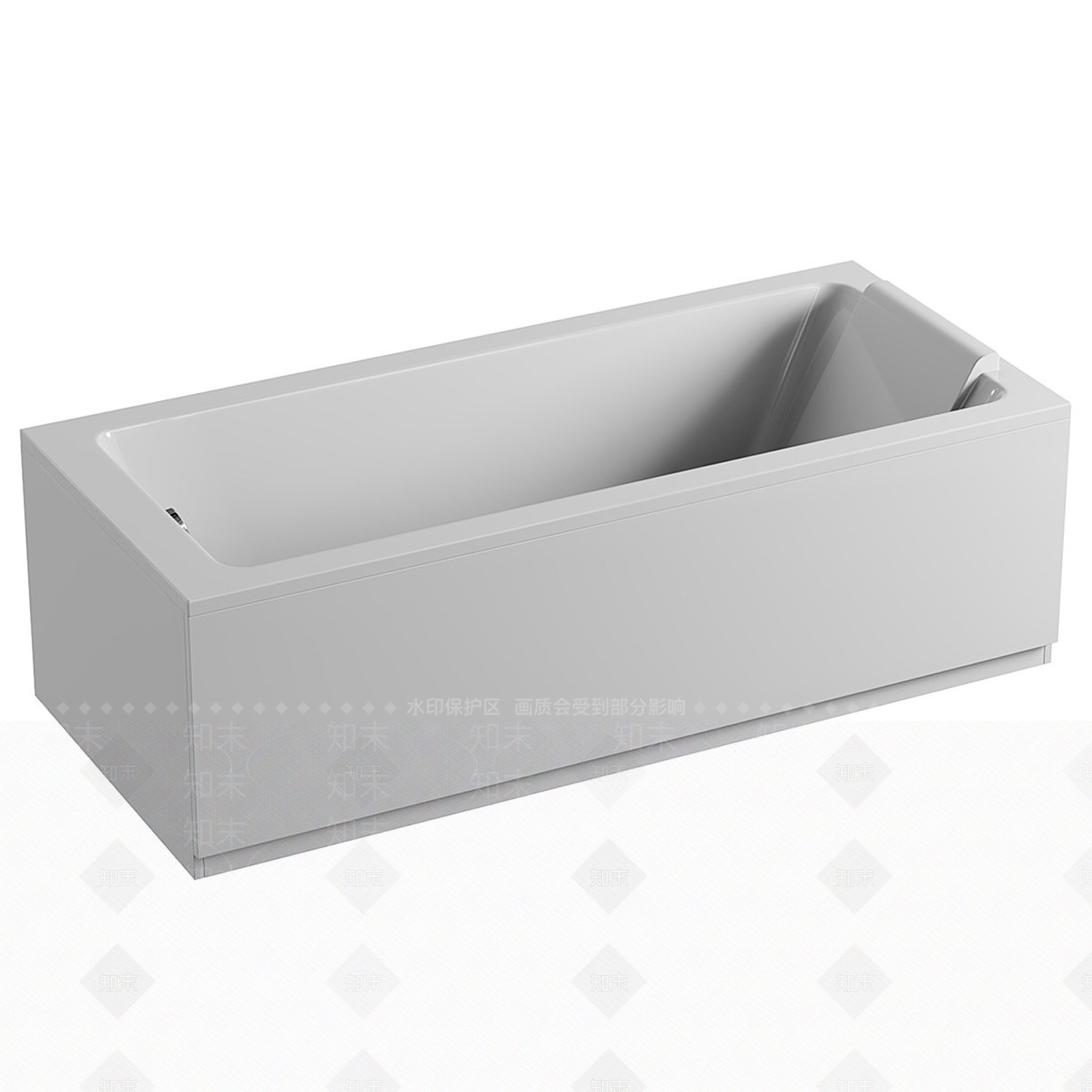 现代简约浴缸3D模型渲染效果图