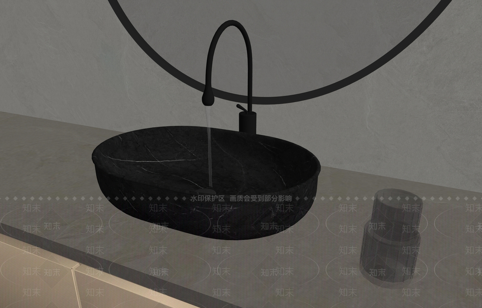 意式极简台盆SU模型下载【ID:1233326282】
